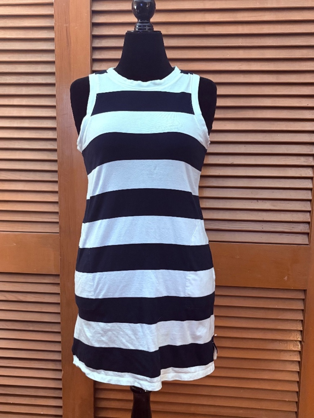 Old Navy Striped Dress - Black/White - Size Medium